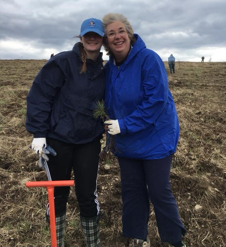 Ann and Hannah Plant a Tree 93 2018