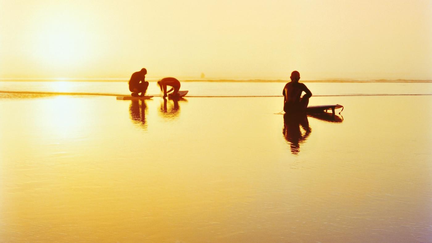 Surfers on the beach