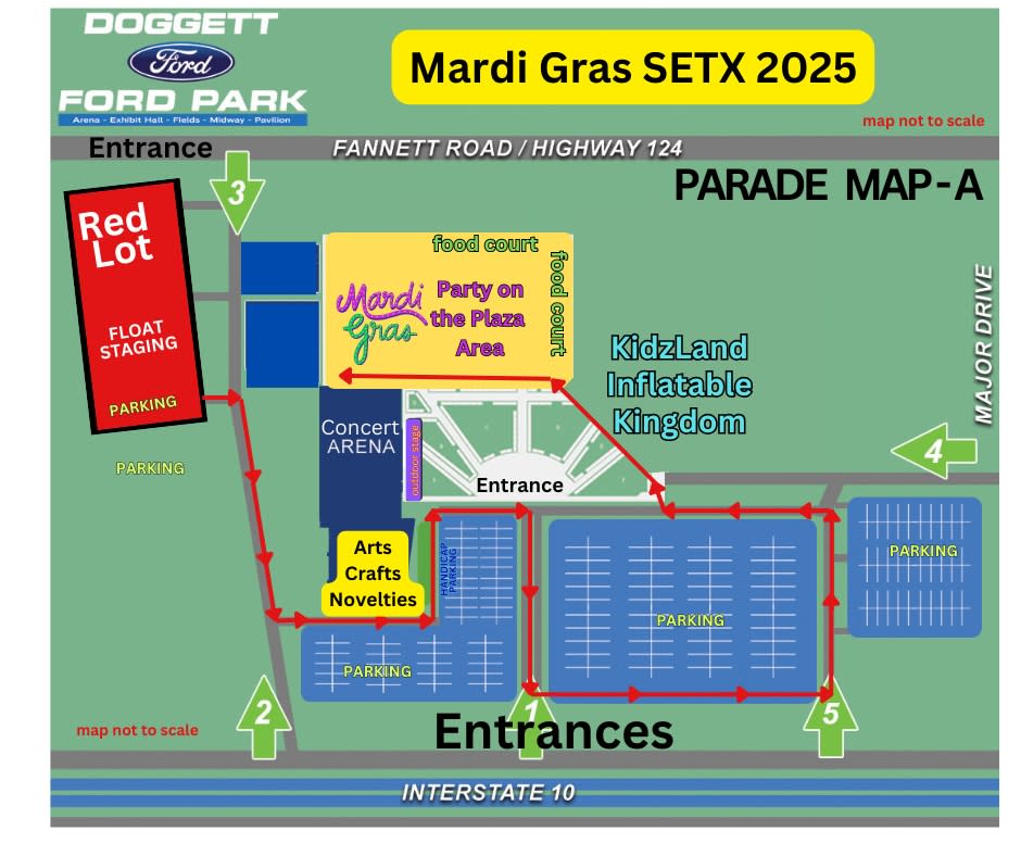 Mardi Gras Parade Route 2025