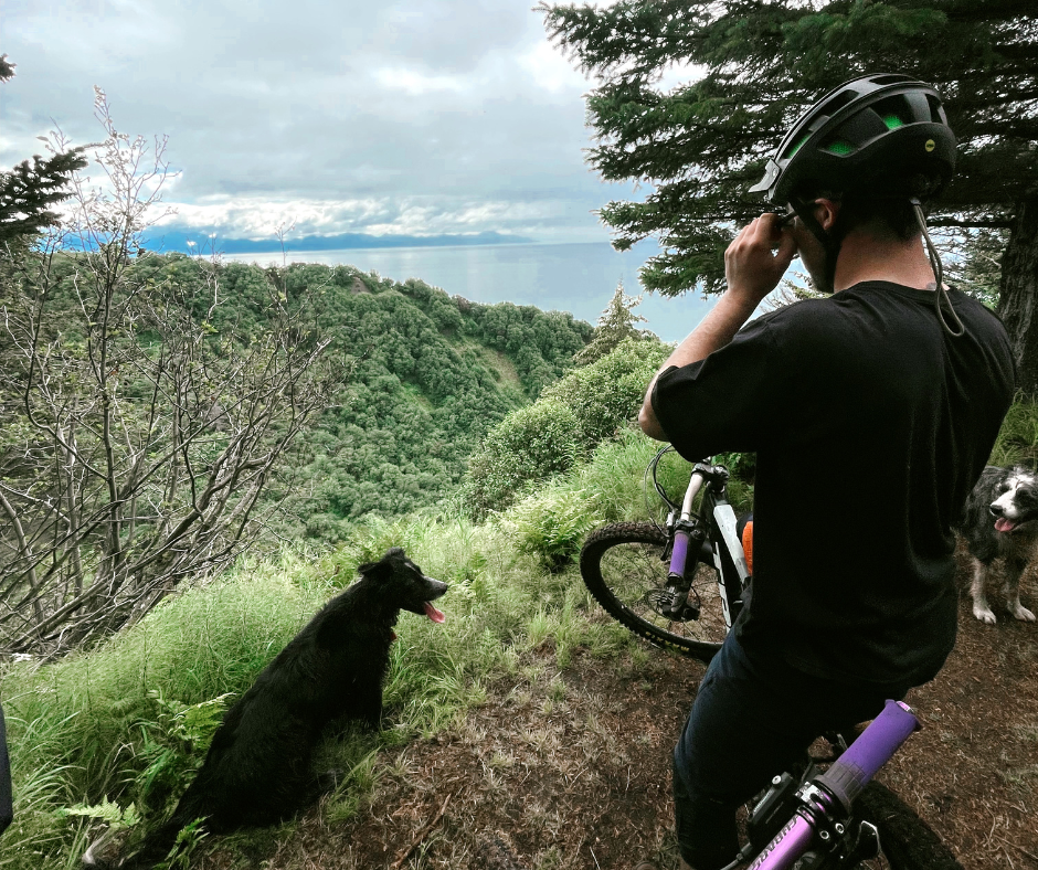 Biking in Diamond Creek Homer, Alaska