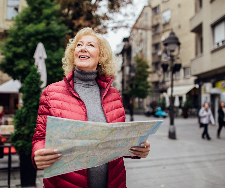 Solo Travel - Woman traveling solo with a map