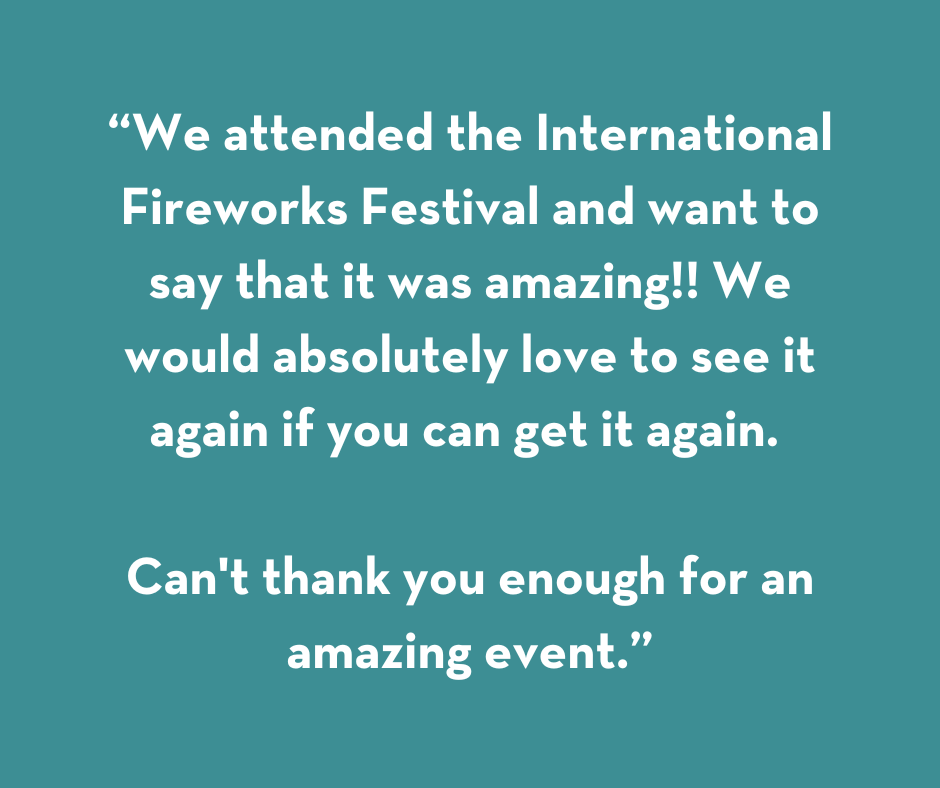 Fireworks Testimonial