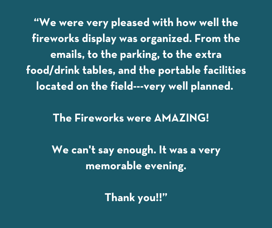 Fireworks Testimonial
