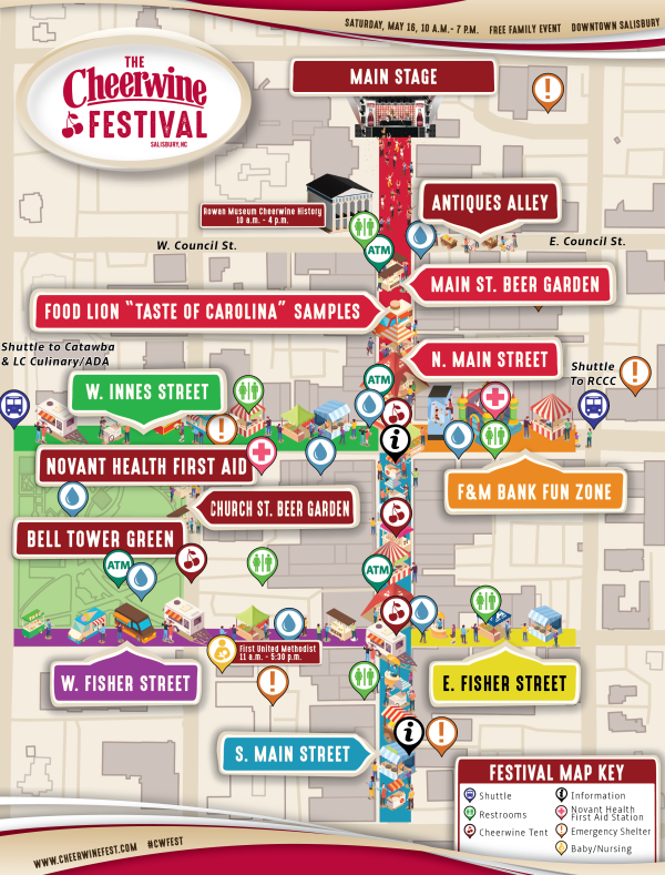Cheerwine Festival 2026 Map