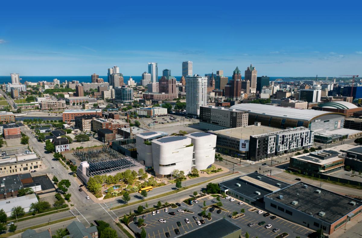 New Milwaukee Pubic Museum Aerial