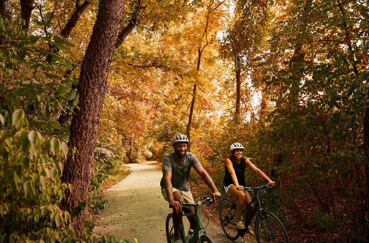Fall Biking Galloway Creek Greenway