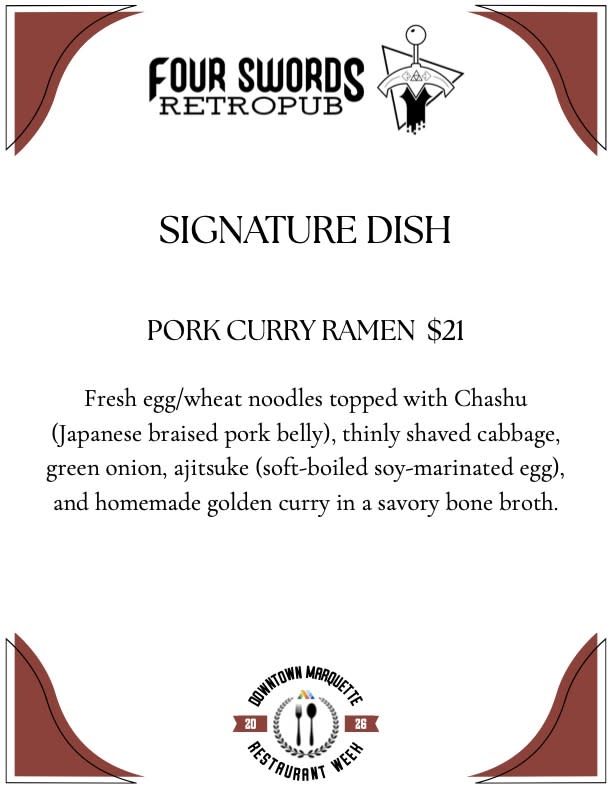 Four Swords Restaurant Week Menu