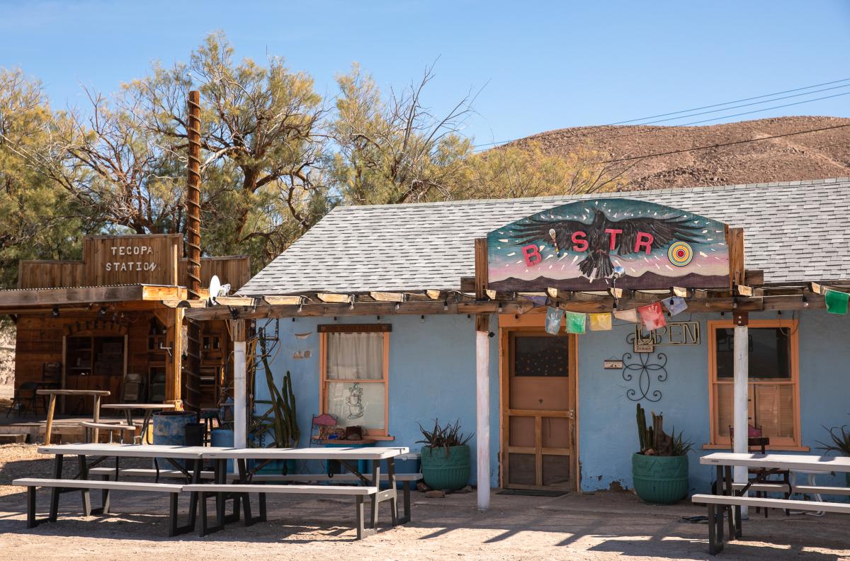 Exterior of the Tecopa Bistro in Tecopa, California