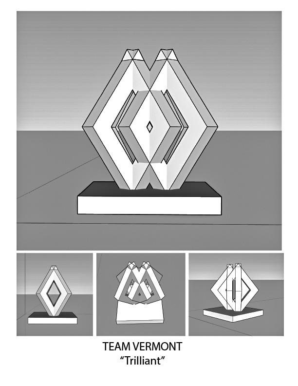Sketch of the Team Vermont snow sculpture