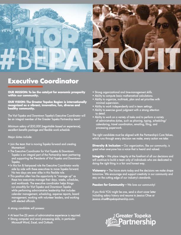 Executive Coordinator Gig Sheet