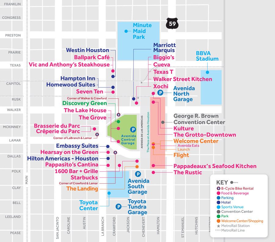 Avenida Houston Map