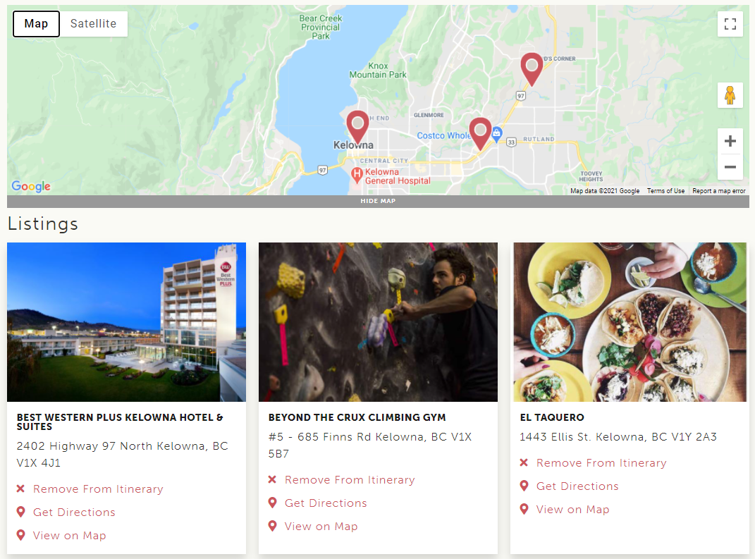 Google Maps Itinerary Builder