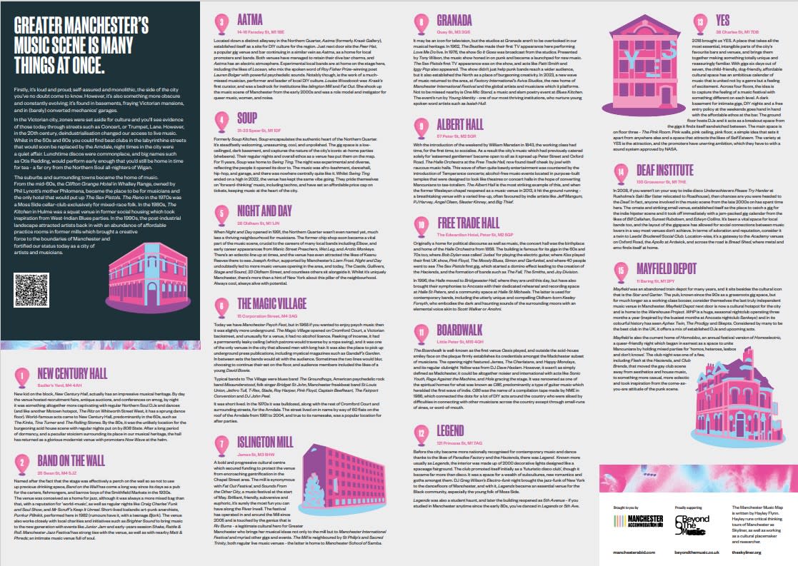 music trail around Manchester map