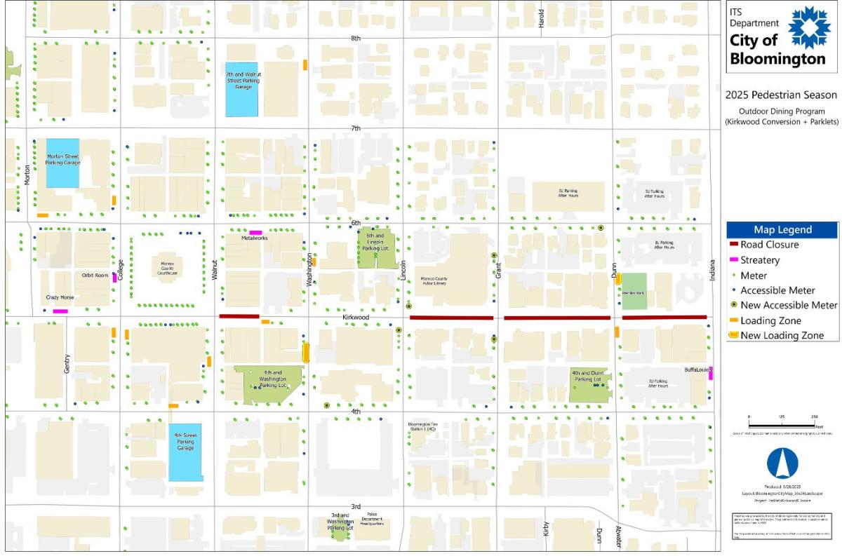 Taste of Bloomington Downtown Parking Map