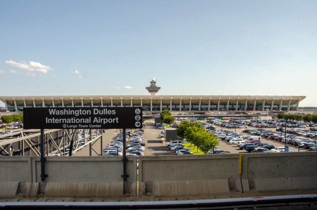 Dulles Airport Metro Sign