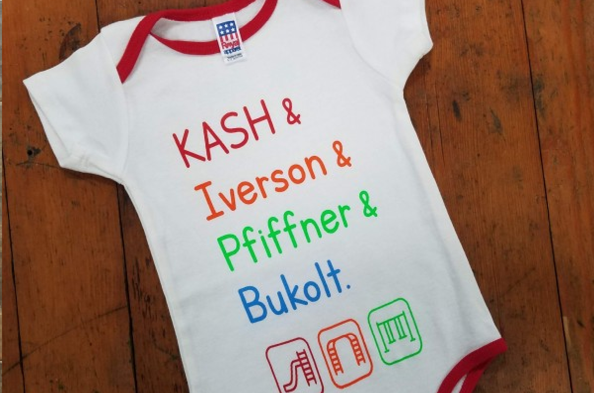 Dial up the cuteness with this Stevens Point Parks inspired onesie.