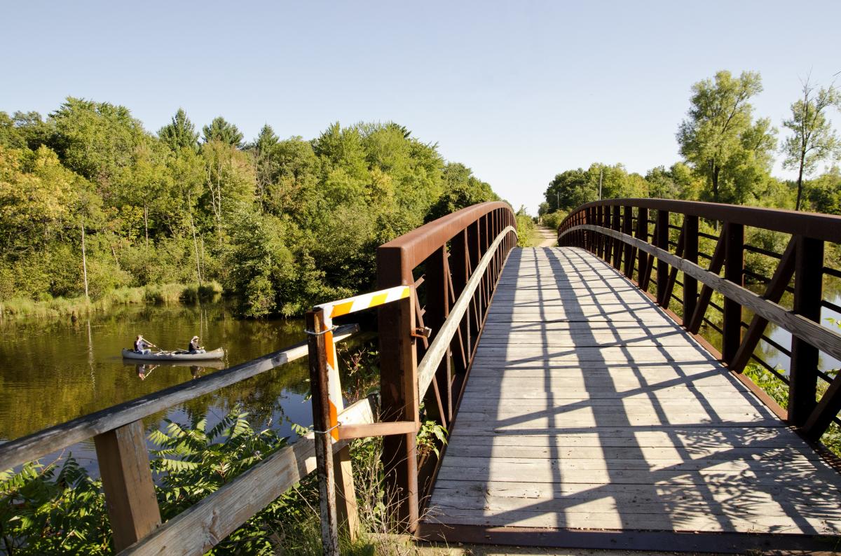 Bridge across Plover river