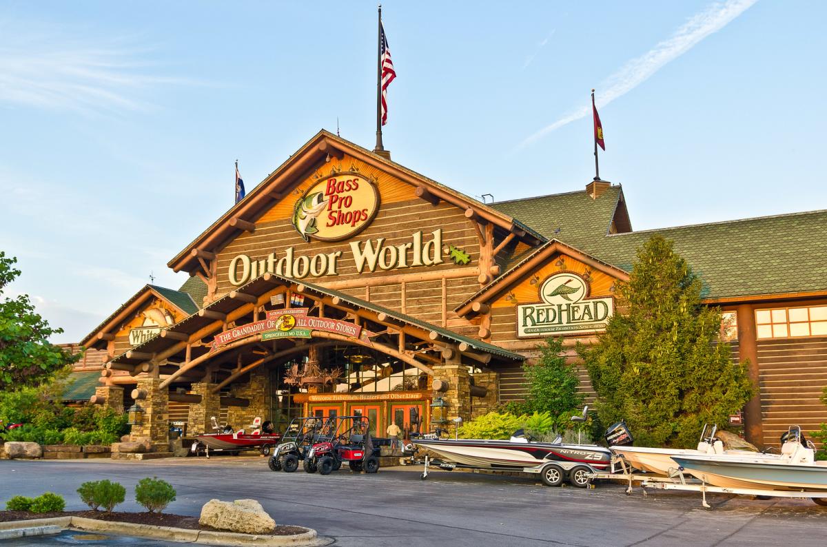 The outside view of Bass Pro Shops in Springfield, MO