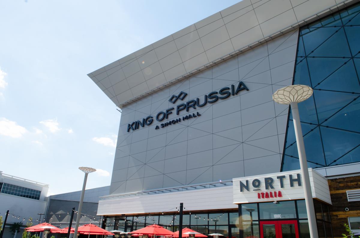An exterior view of king of prussia mall