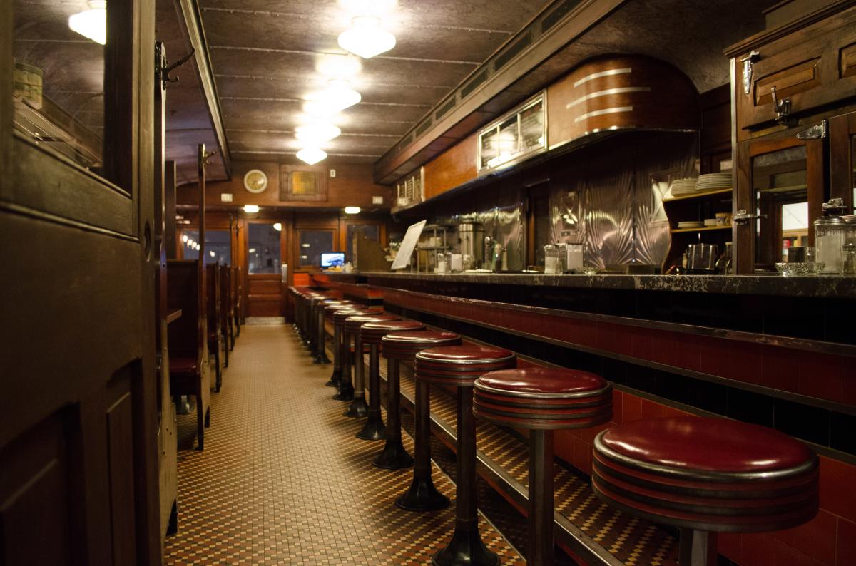 The former Fegley's Diner now sits inside the Boyertown Museum of Historic Vehicles.