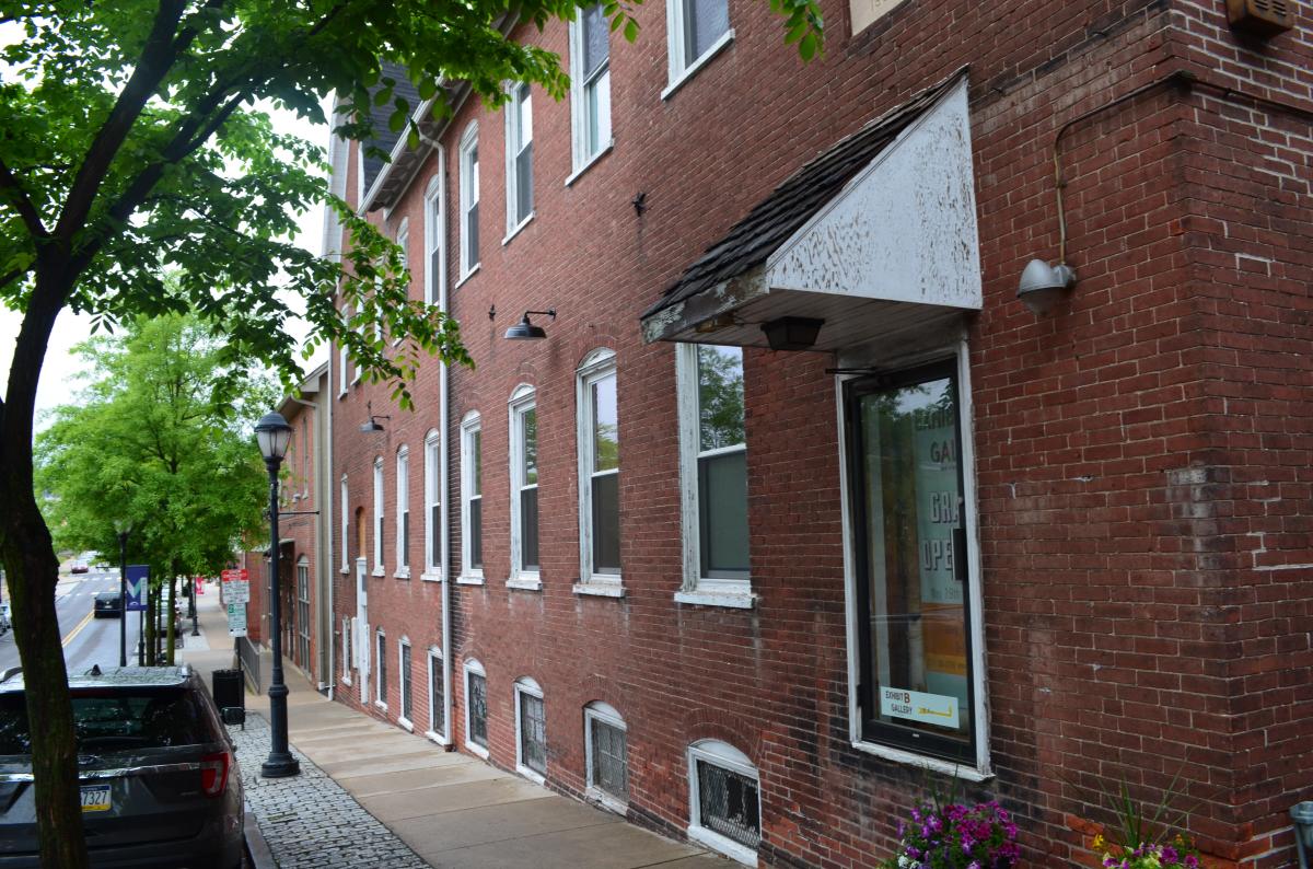 Exhibit B Gallery is located in a nondescript brick building in Souderton's downtown