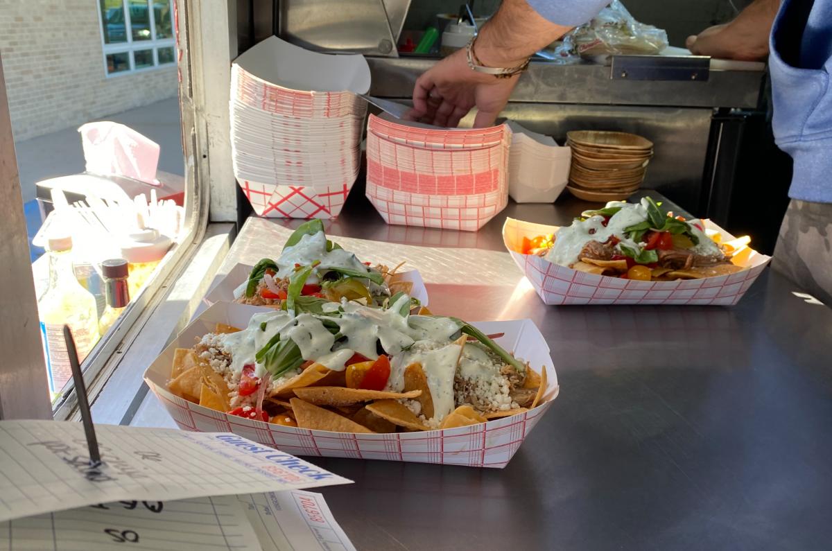 Nachos in the Sticky Pig Food Truck at Valley Preferred Cycling Center in Breinigsville, Pa.