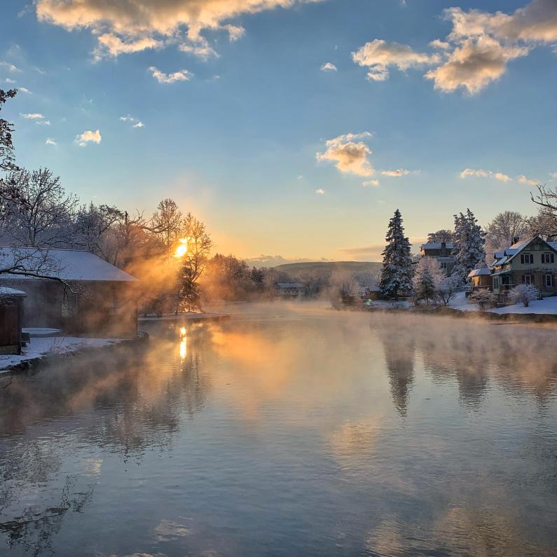 Children's Lake in Winter snow