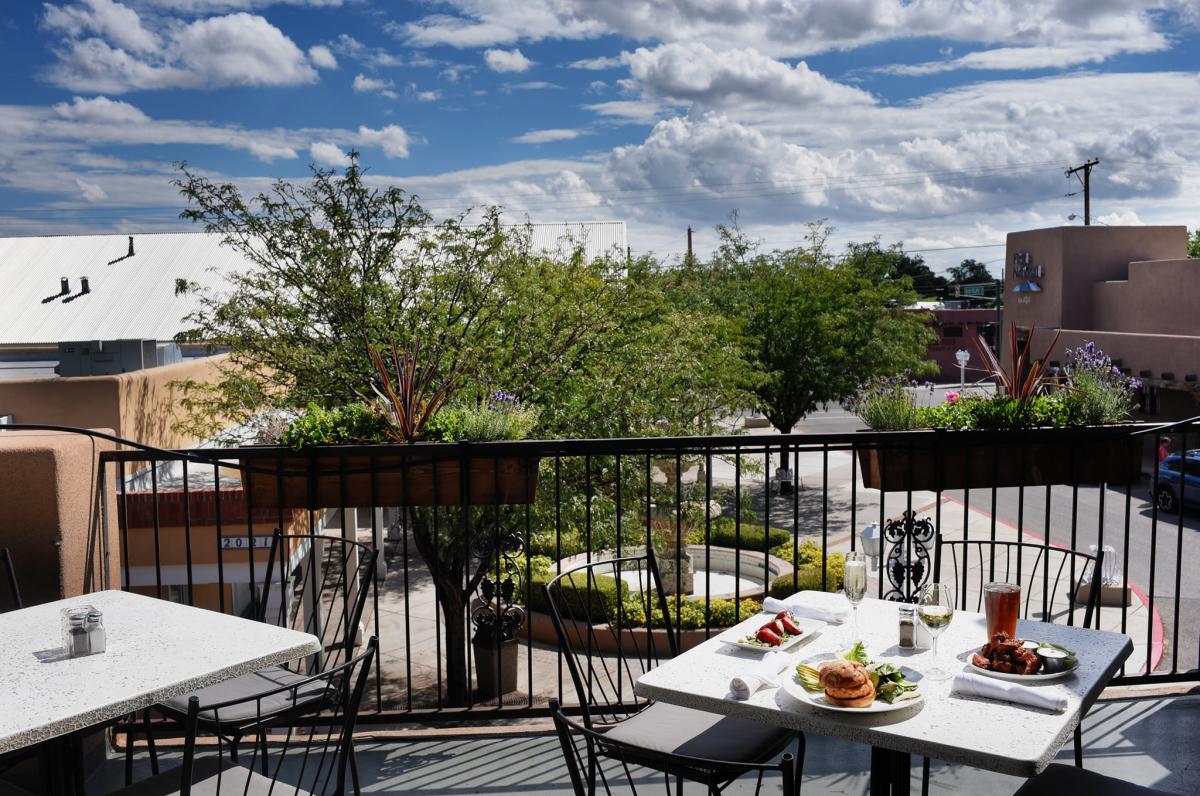 A view of the patio at Seasons Rotisserie and Grill
