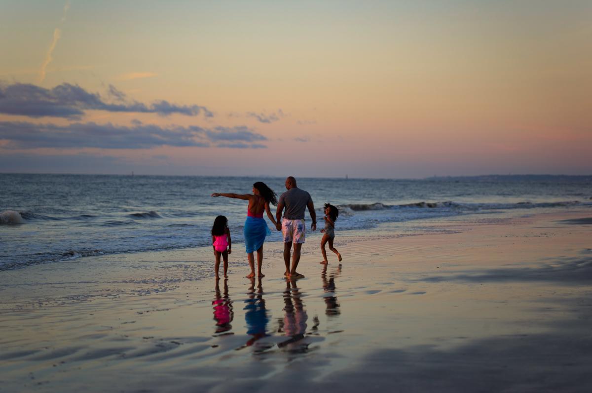 Miles of wide open beaches are perfect for families to play and explore while visiting St. Simons Island, GA