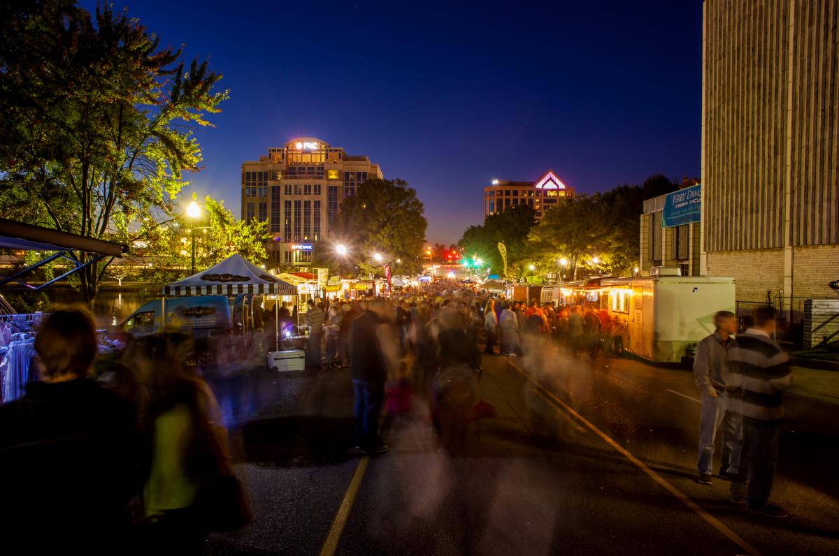 Nightlife in downtown huntsville