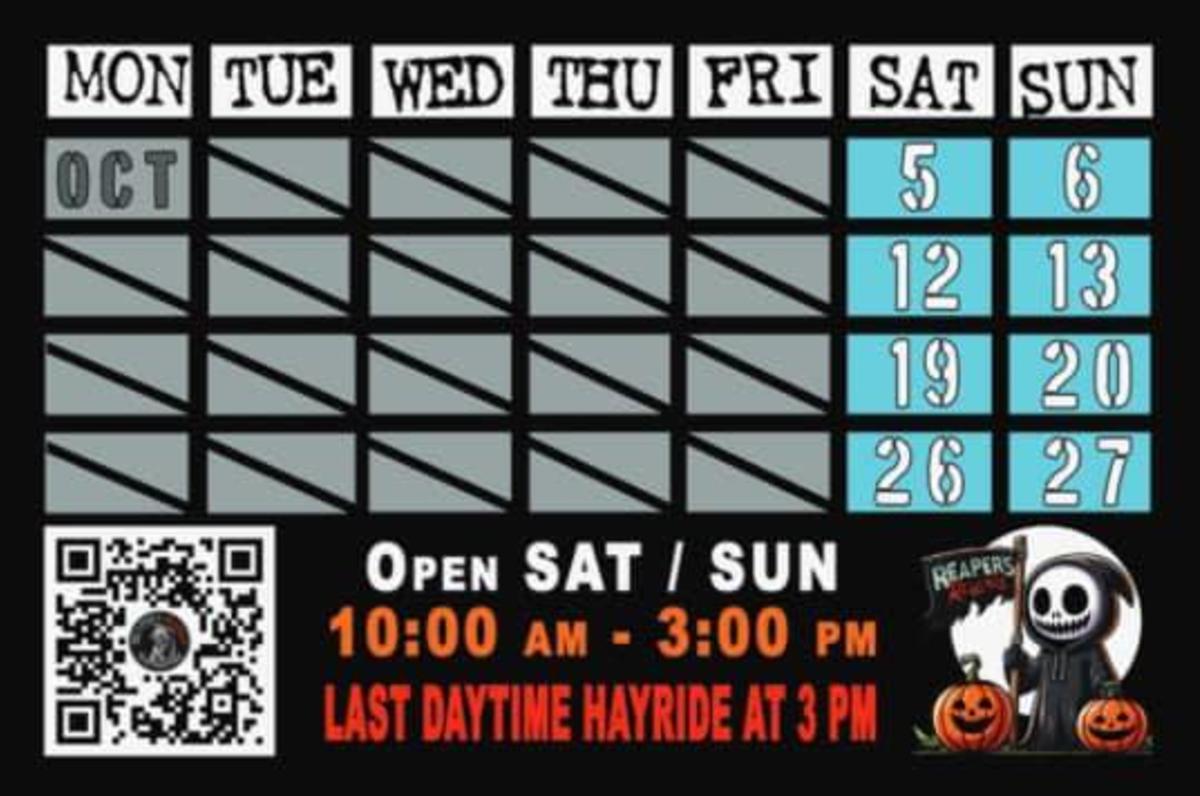 Lil Grim's Family Fun Hayride Schedule