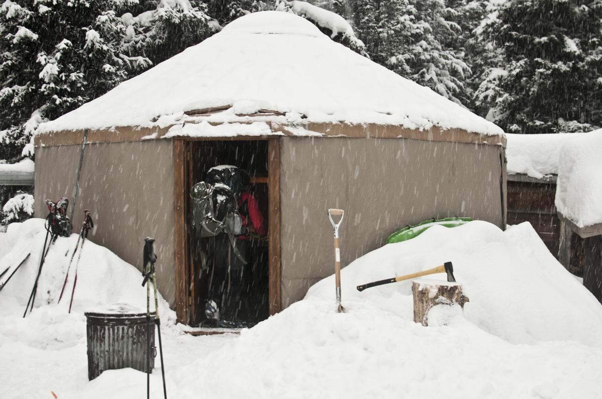 Yurt Exterior in the Winter