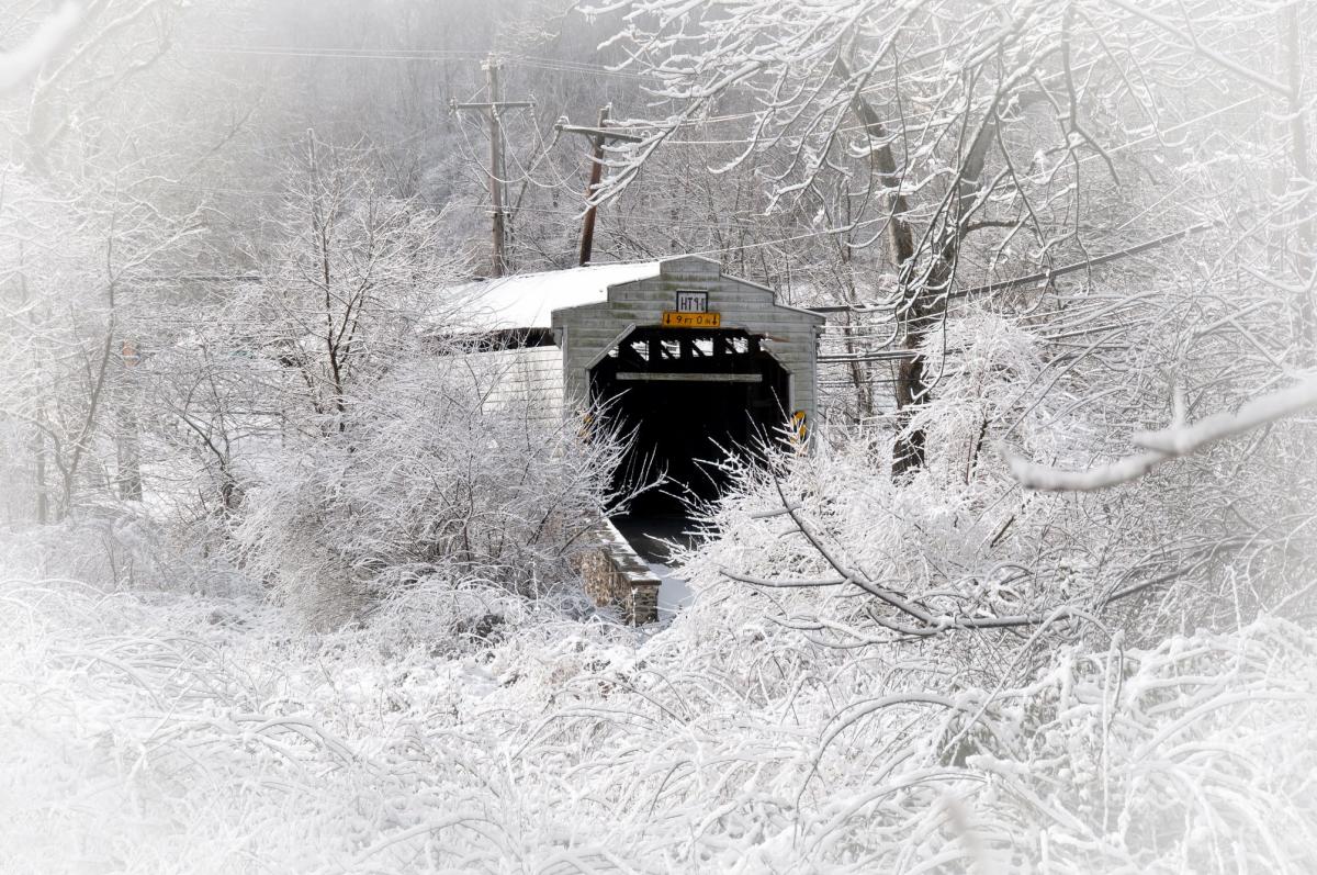 Covered Bridge Snow