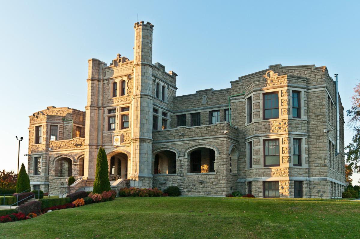 Outdoor view of Pythian Castle in Springfield, Missouri