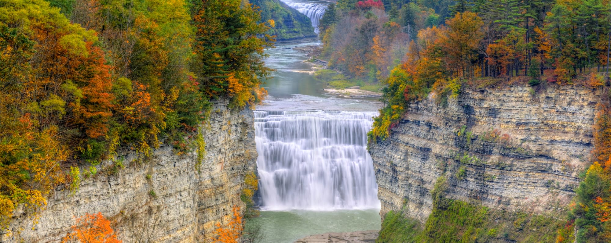 Letchworth State Park- Balloon Over Middle Falls