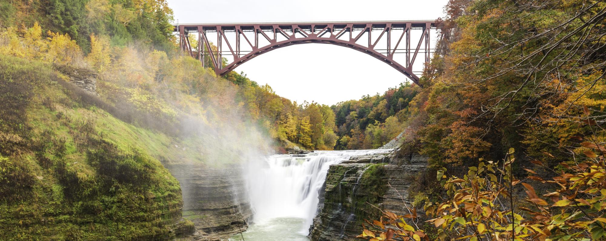 Letchworth State Park view of fall foliage