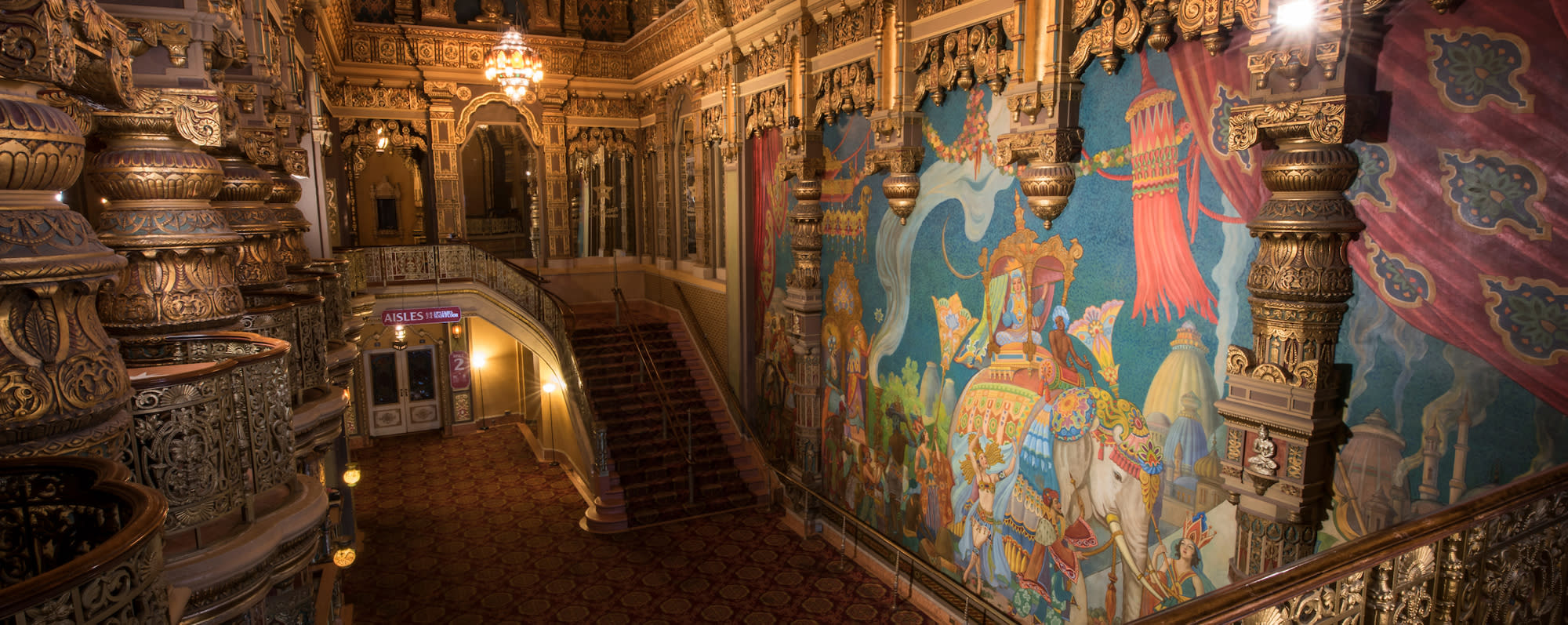 A photo of the inside architecture of the Landmark Theatre in Syracuse