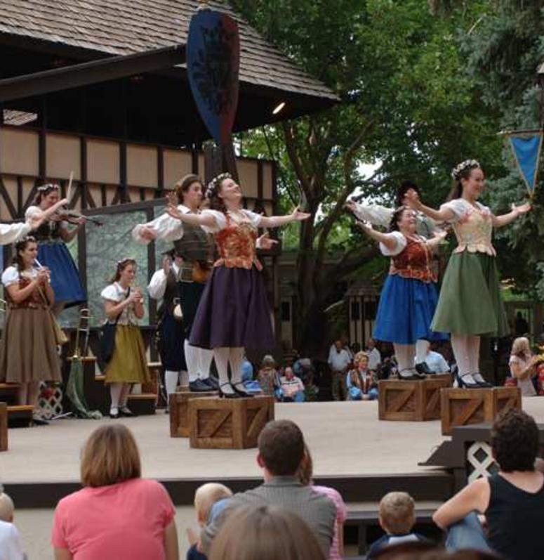 Performers on stage at Shakespeare Festival