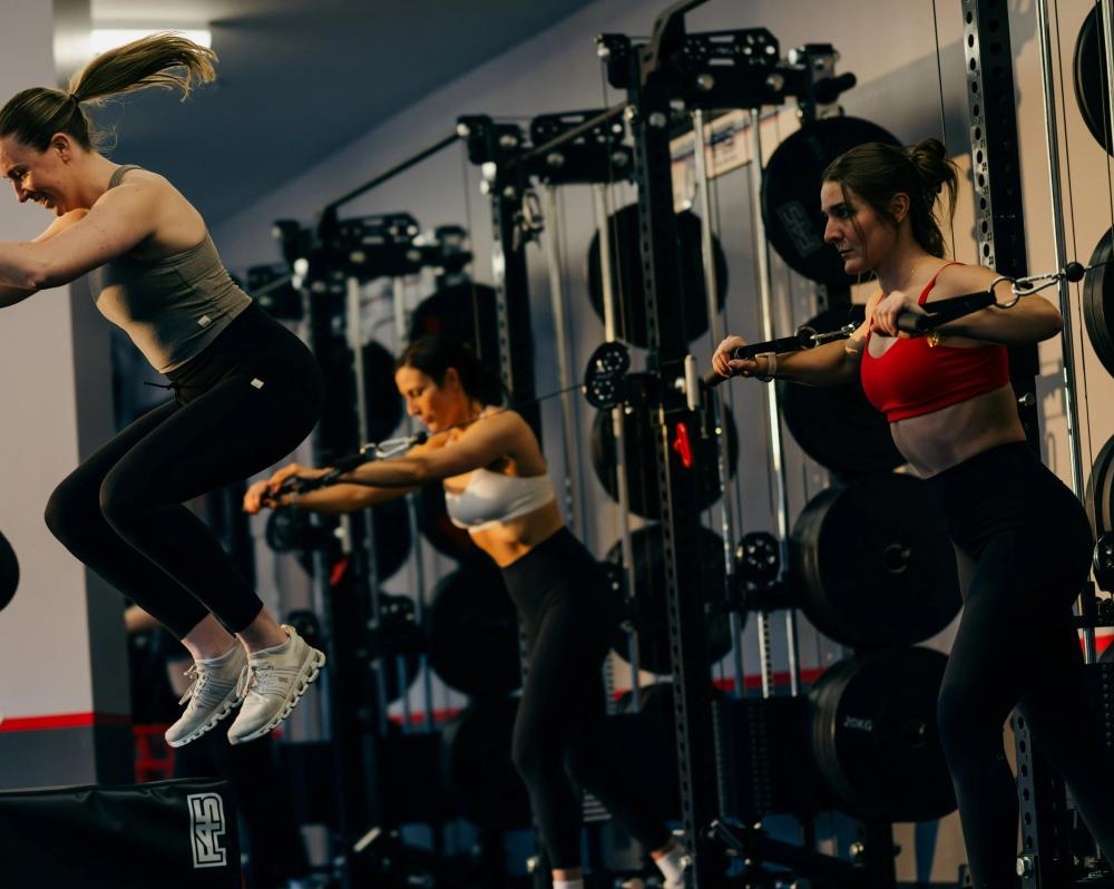 Group training at F45 Training in Palm Springs