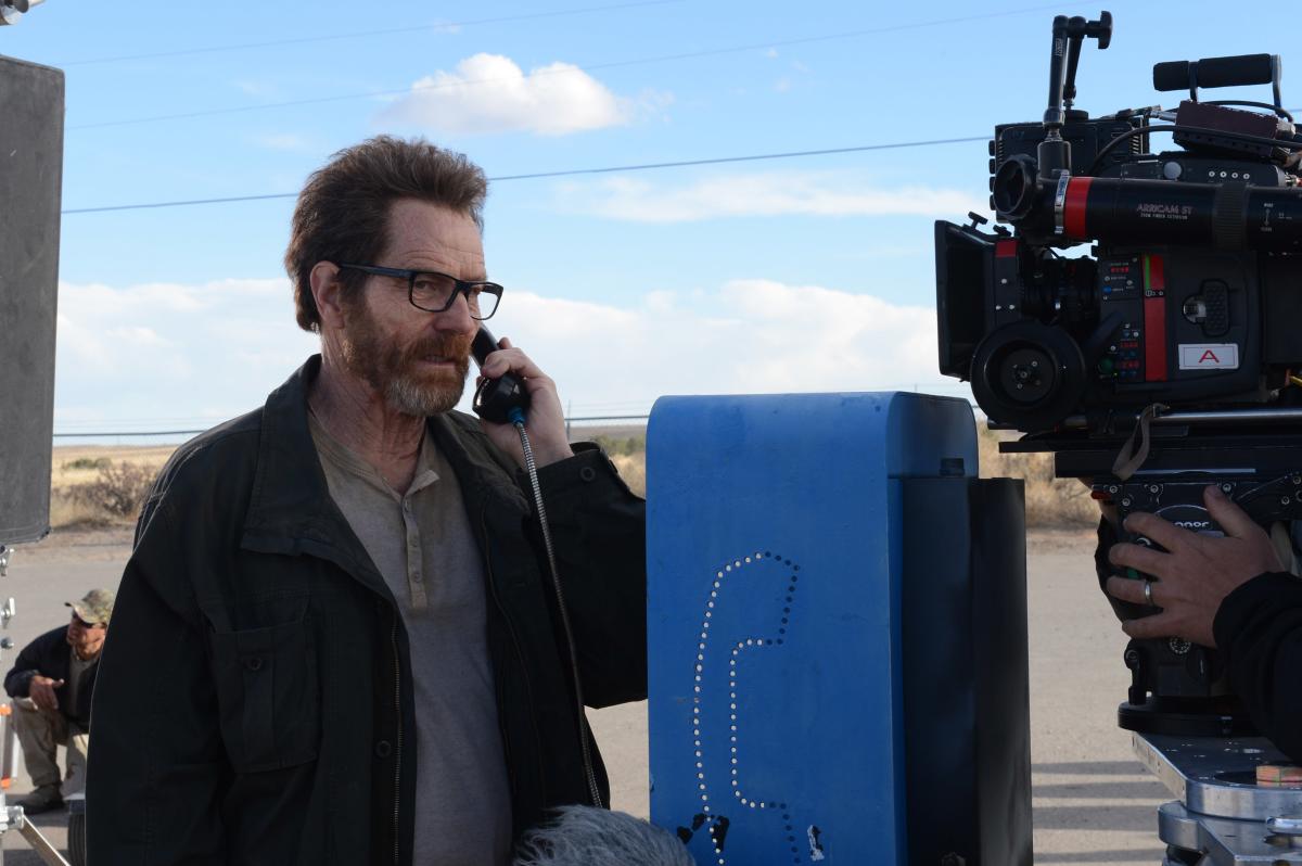 Bryan Cranston being filmed for breaking bad