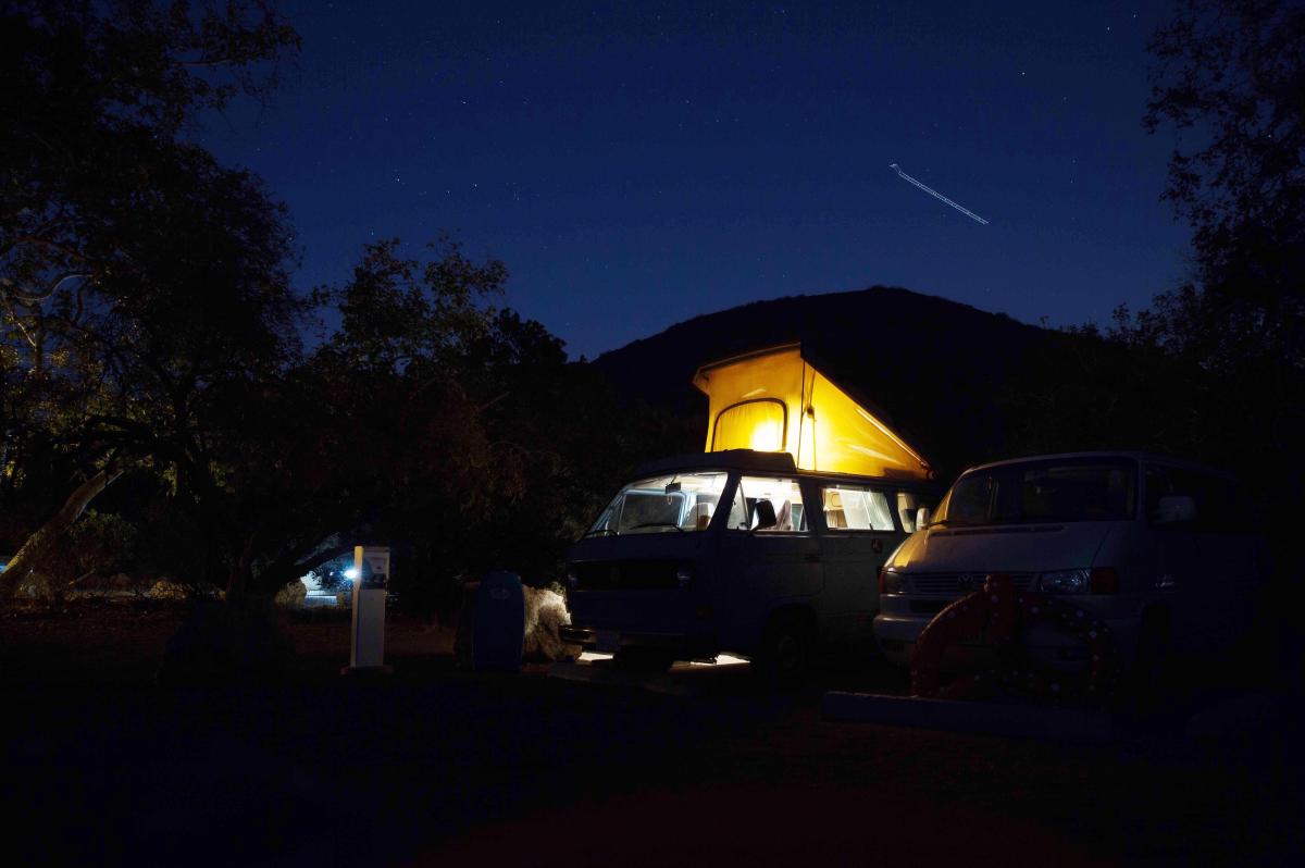 Camper Van in United Campground in Durango