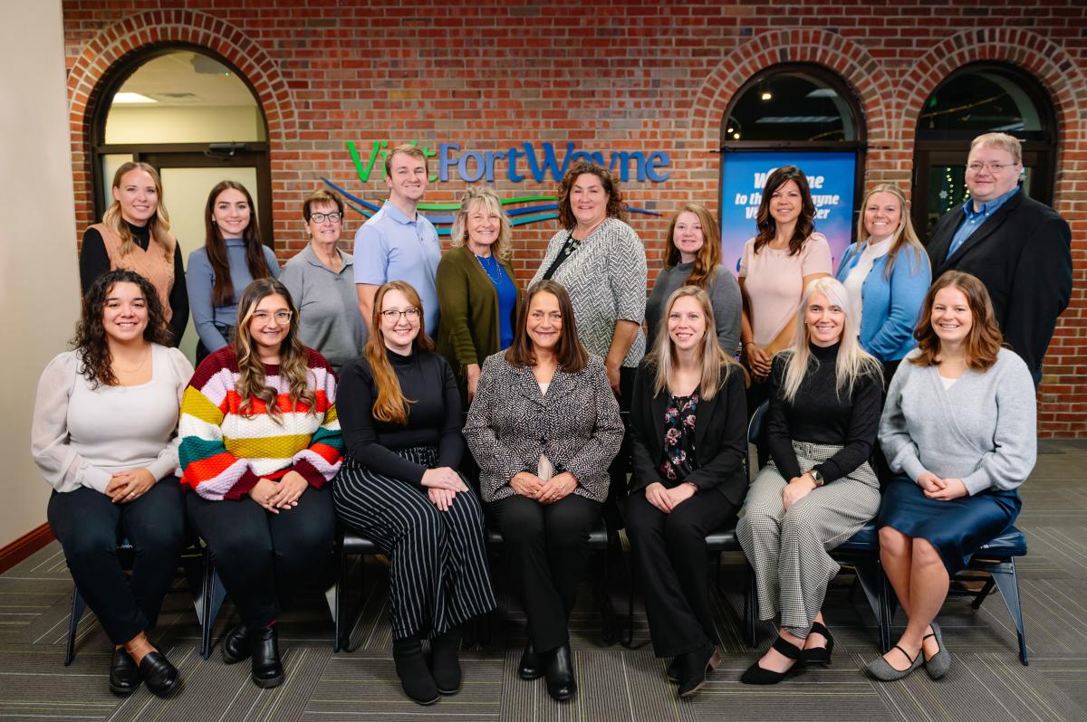 The Visit Fort Wayne staff photographed in November 2025.