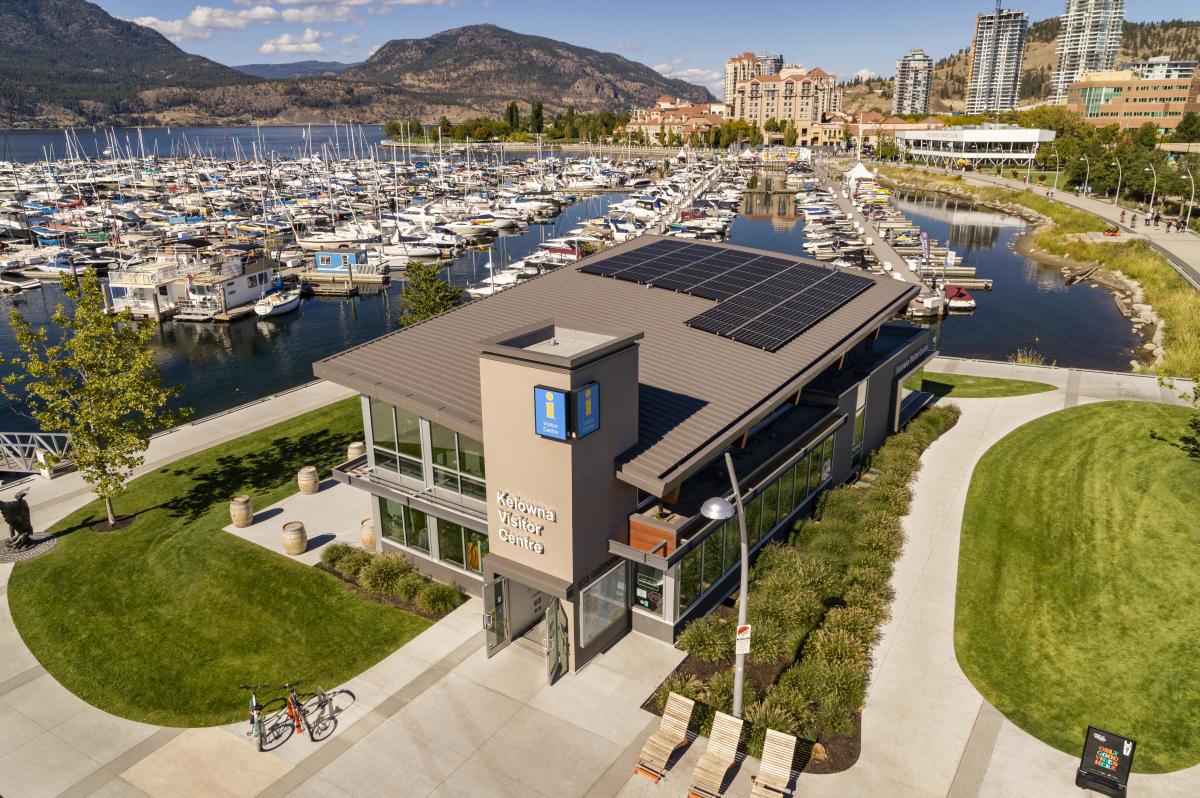 Aerial View of the Kelowna Visitor Center