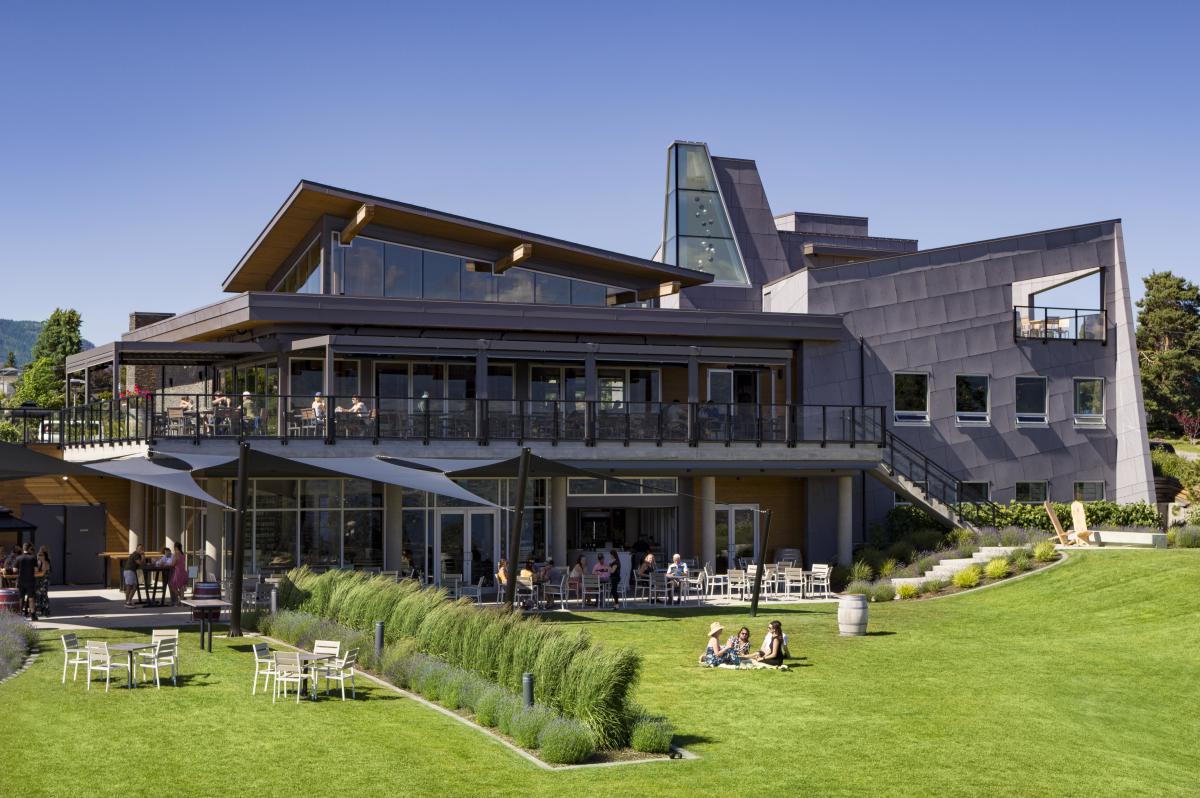 Mt Boucherie Estate Winery Building Aerial 3