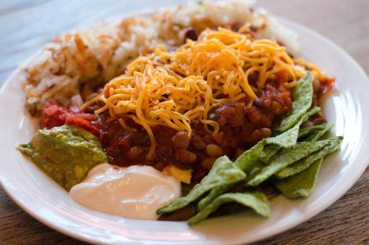 Veggie Huevos Rancheros at The Bohemian Cafe