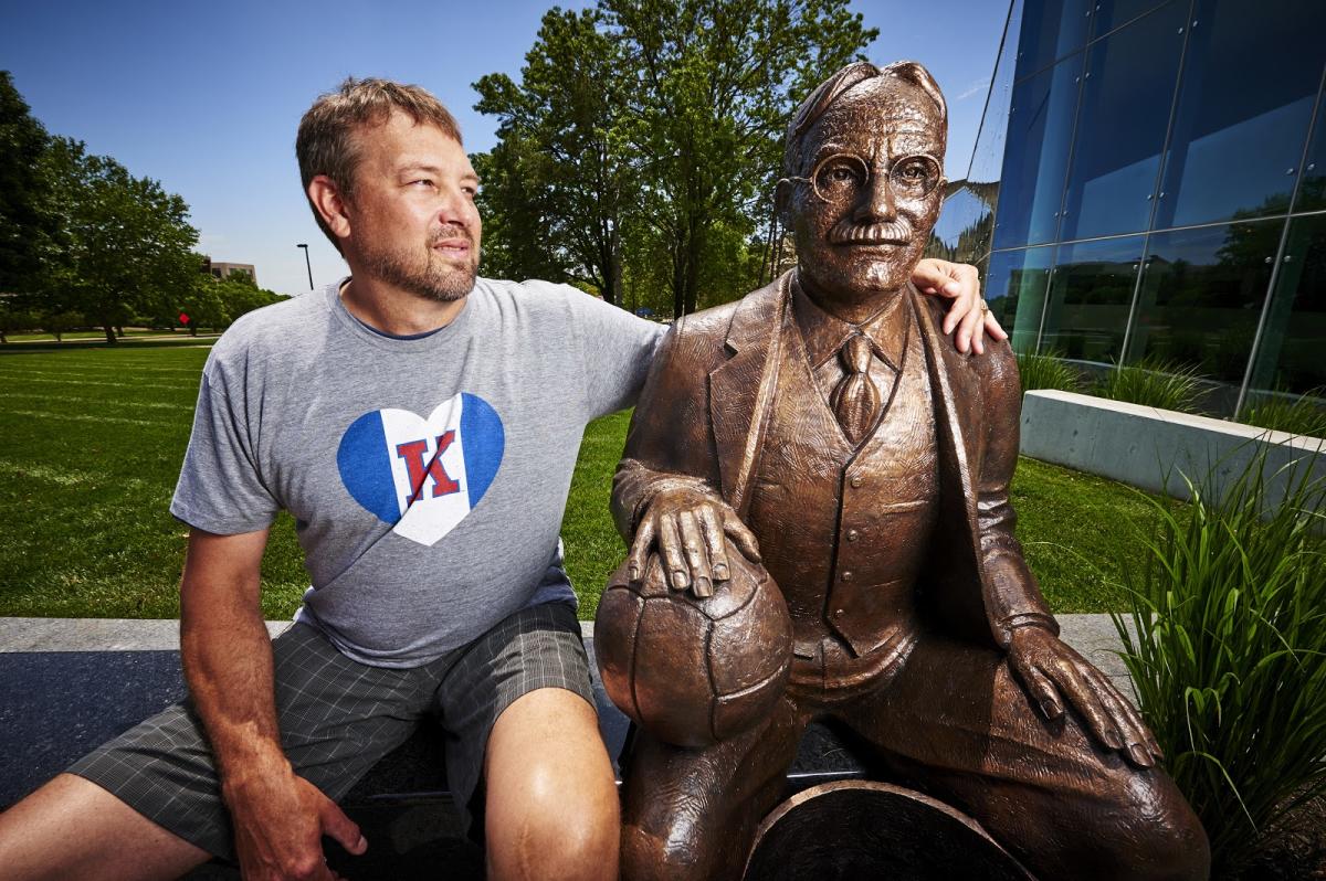 James Naismith Statue in Lawrence Kansas