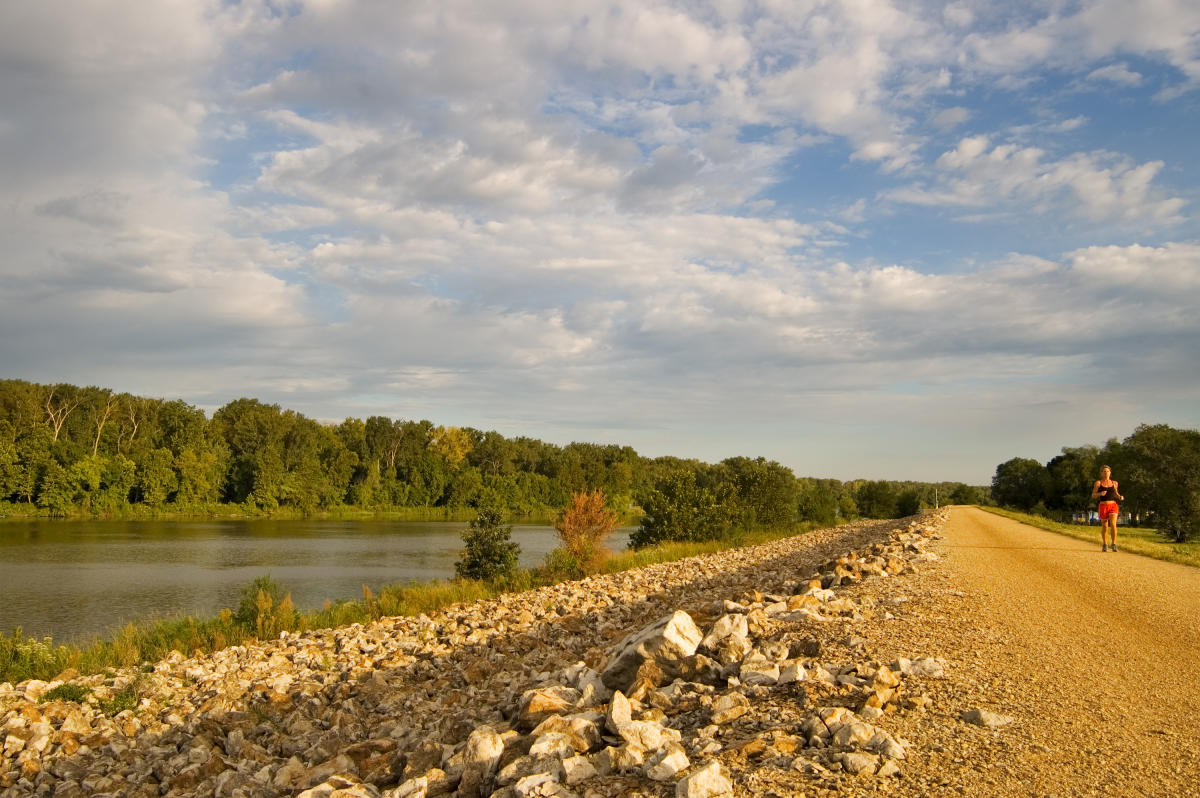 Kansas River Levee Trail in Lawrence