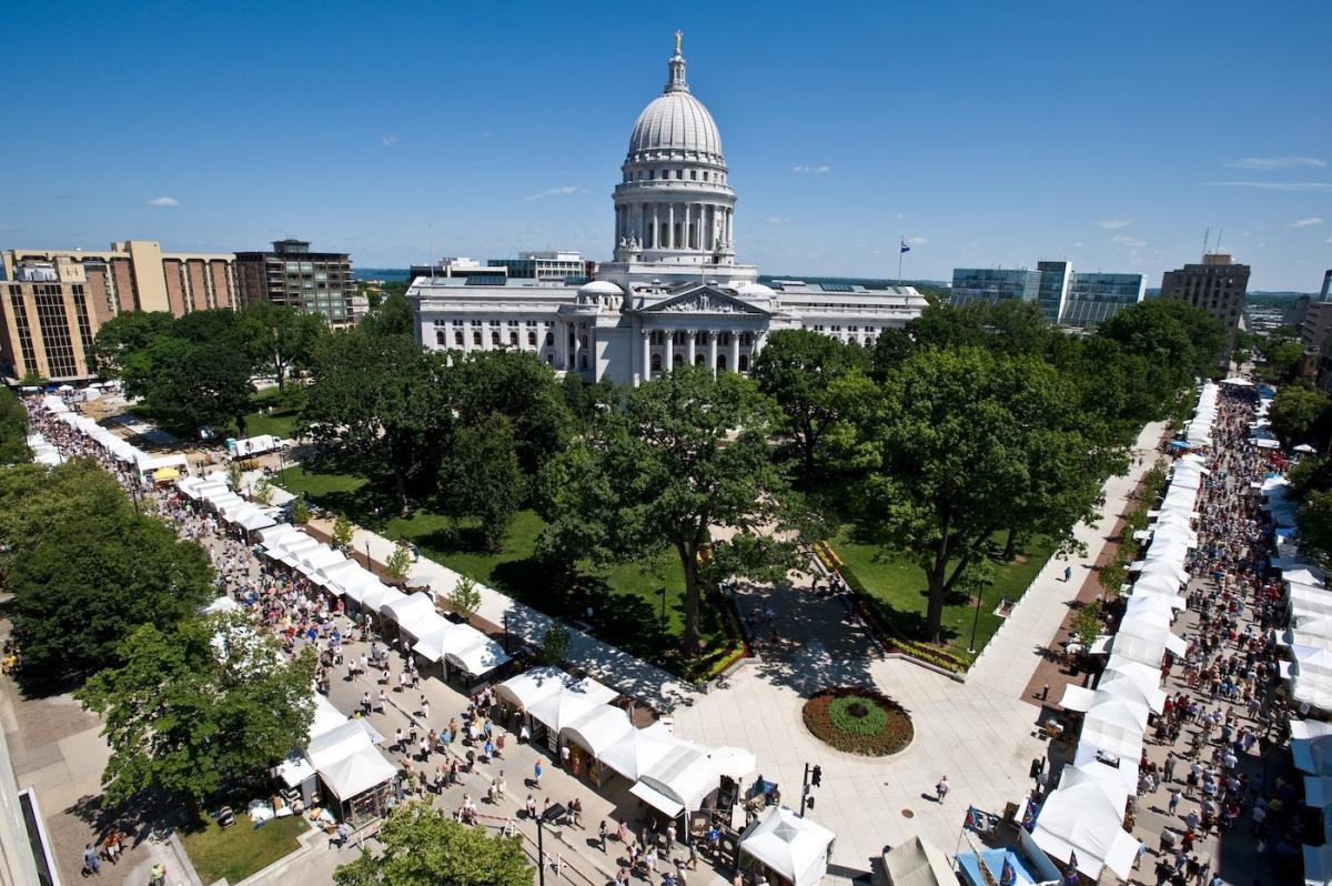 Art Fair on the Square, Capitol view, downtown madison, arts and culture