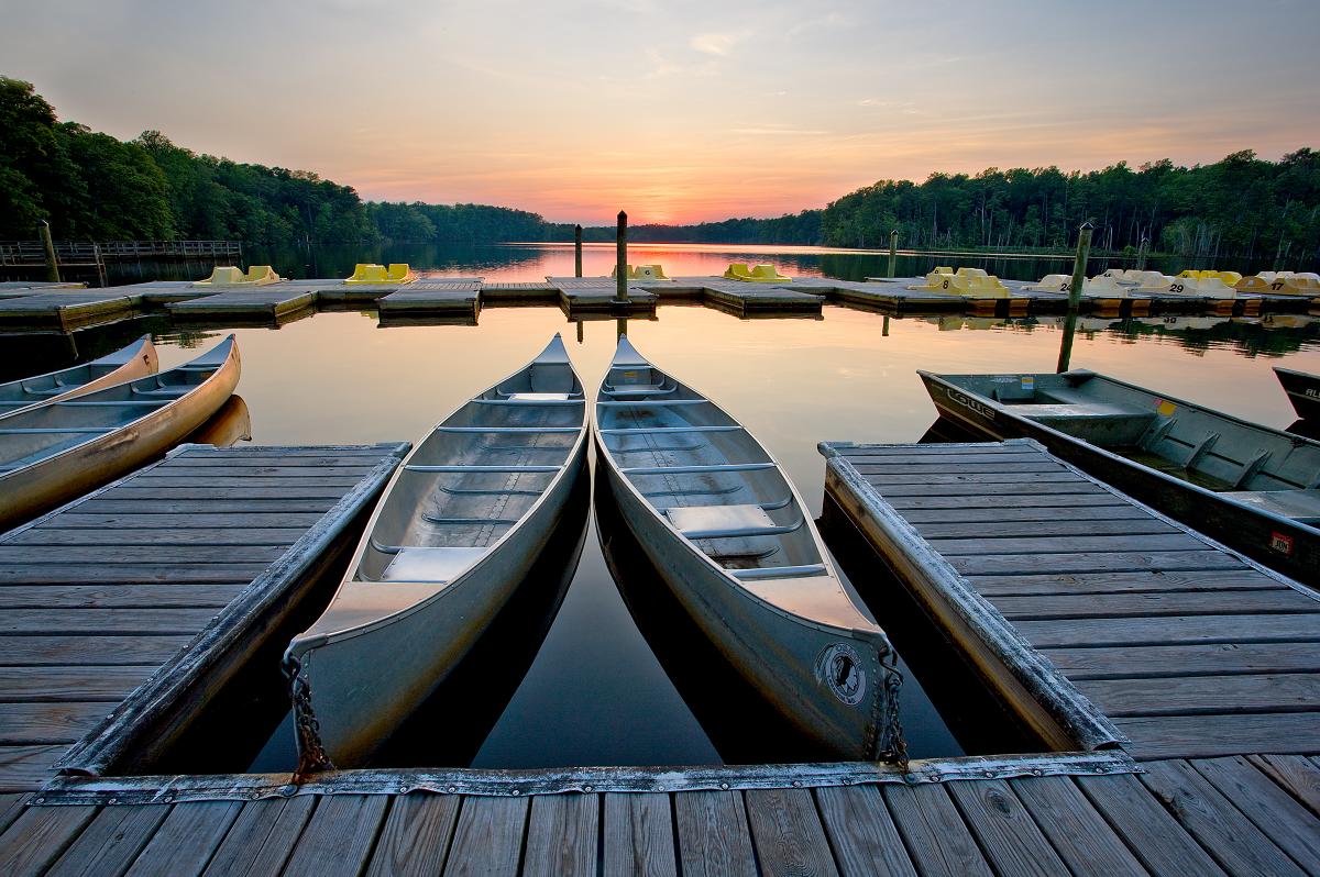 Canoes - Newport News Park by William King