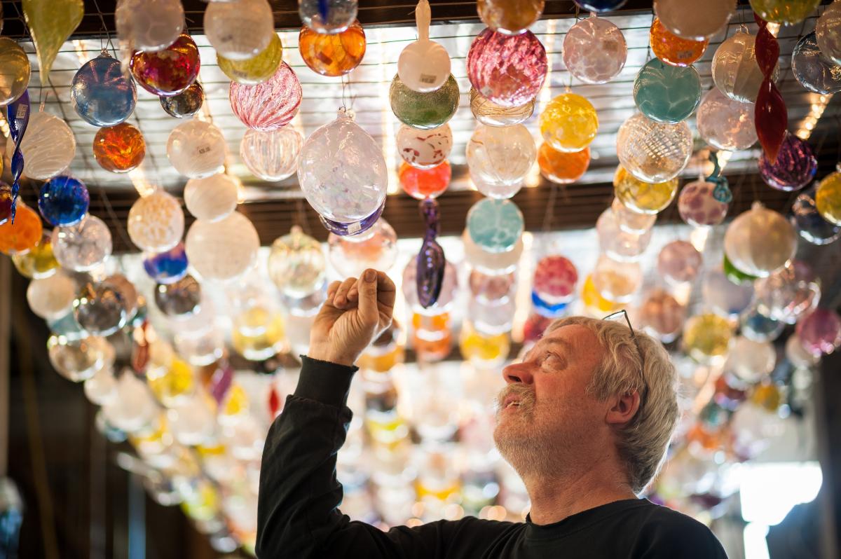 The Hot Shops art center's crystalized magma-made crafts will blow your mind, while they blow the glass!